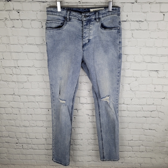 ZANEROBE | Joe Blow stone/acid wash denim skinny button fly jeans - Picture 5 of 10